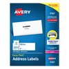 Avery Easy Peel White Address Labels w/Sure Feed, Laser, 1.33x4, PK1400 05162